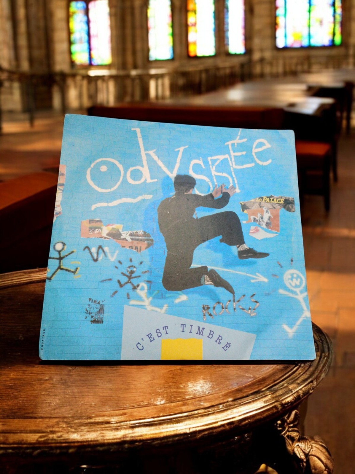 Vinyle 45 tours Odyssée C'est Timbré pochette bleue vintage non testé
