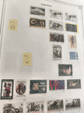 Timbres anciens États-Unis oblitérés x15, thématiques variées, philatélie USA