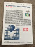 Feuillet philatélique Électricité de France Gaz de France 1946-1996 timbres 3F