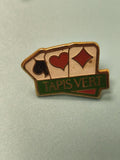 Vintage pin's Tapis Vert jeu de cartes ancien badge collection casino