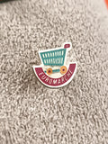 Pin's vintage EUROMARCHE chariot turquoise logo années 80-90 badge ancien (Ref 6