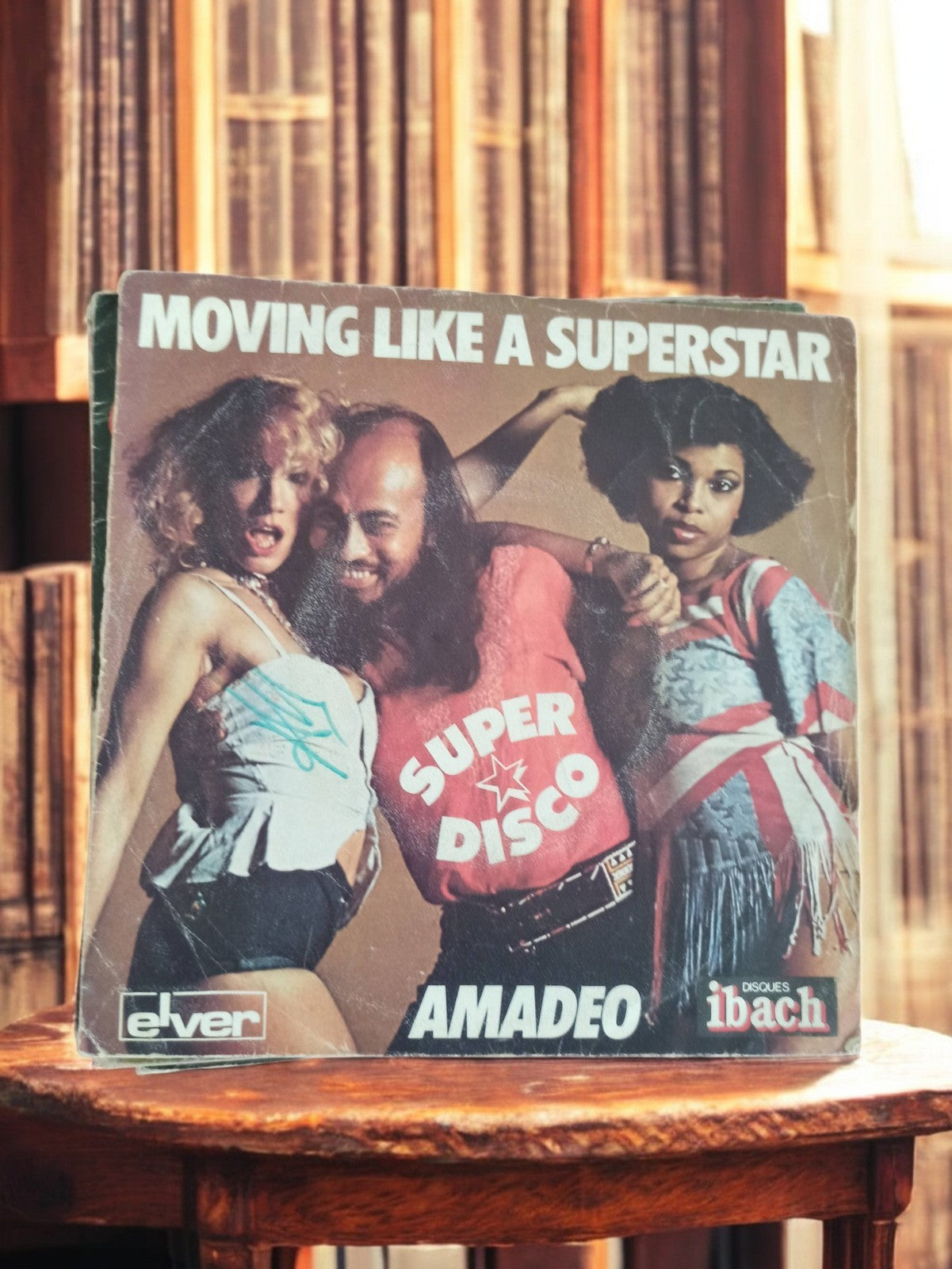 Disque vinyle 45 tours Moving Like a Superstar Amadeo vintage disco années 70