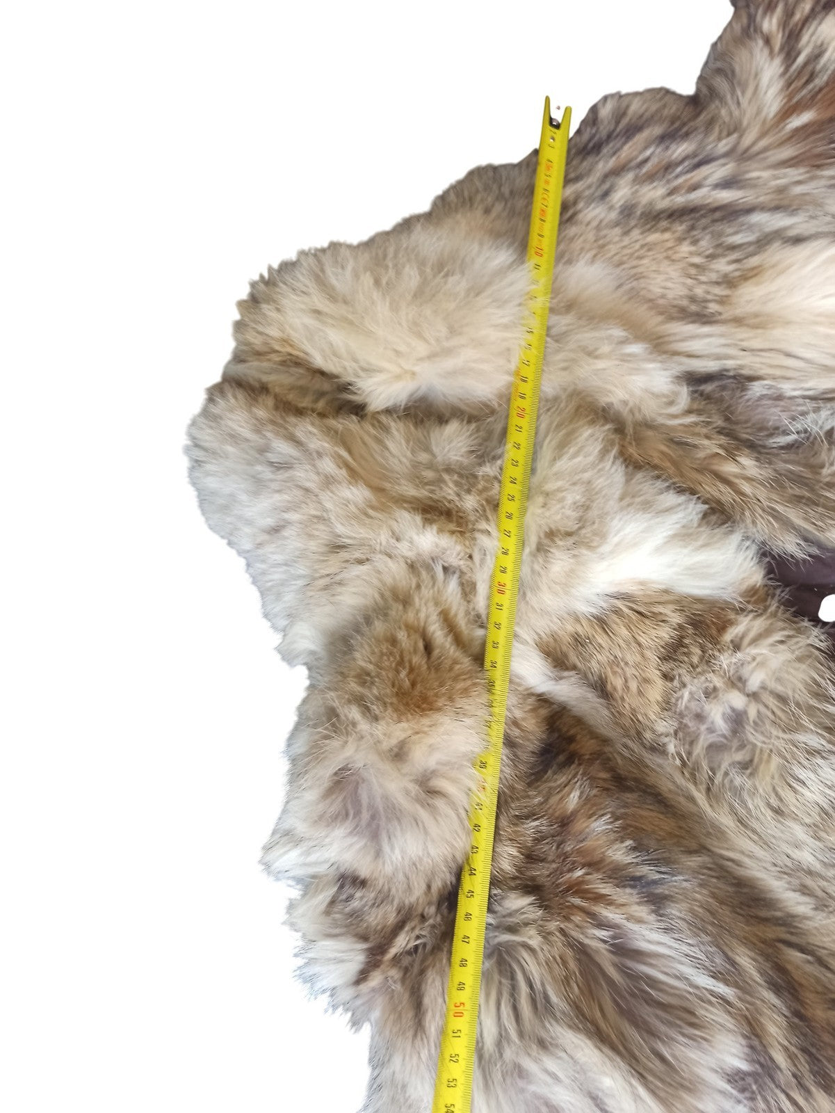 Manteau vintage en fourrure véritable brun ancien rétro, doublure satinée