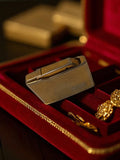 Briquet ancien Roland vintage doré, forme rectangulaire, objet rétro