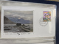 Enveloppe premier jour FDC Îles Féroé 1986 Europa paysage et timbre illustré