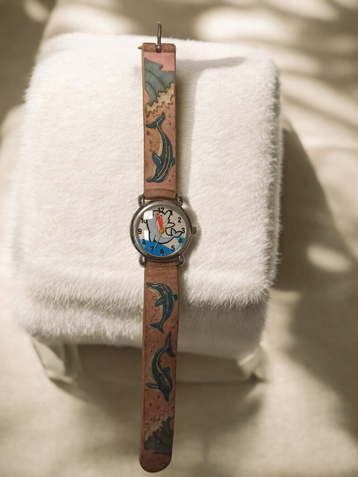 Women's vintage dolphin watch decorated retro bracelet for repair 90s