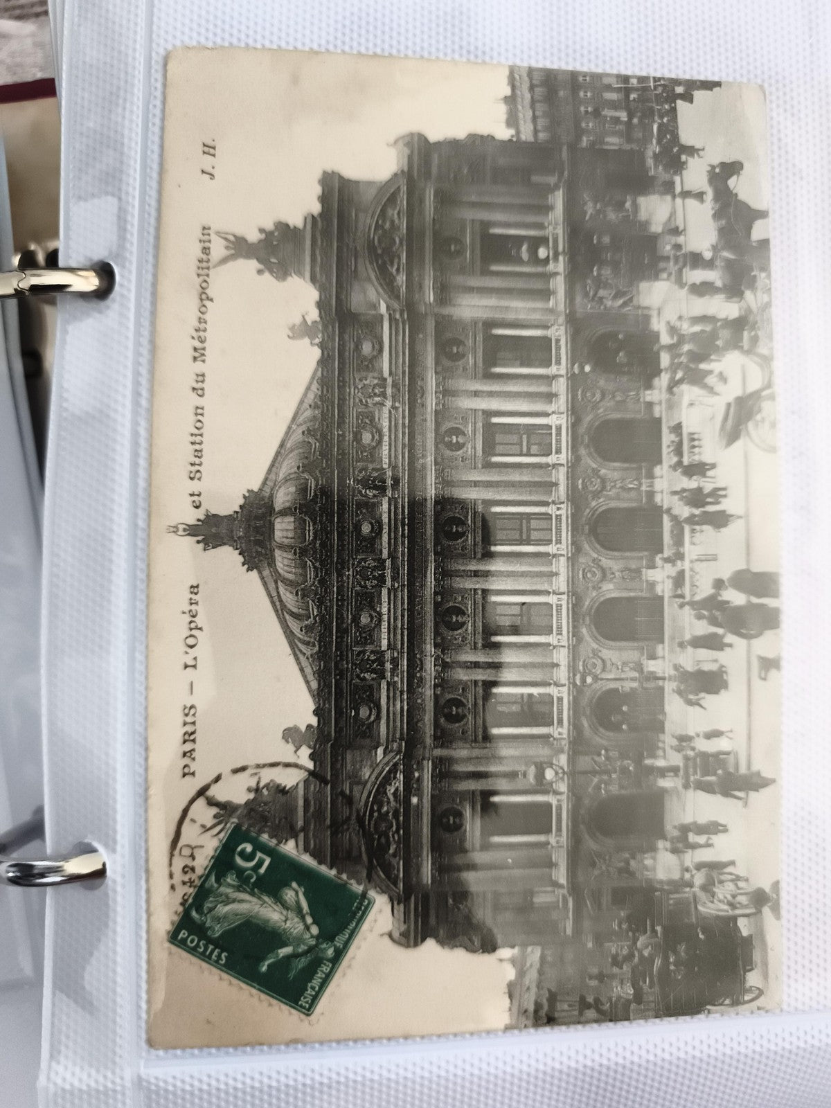 CPA Paris Opéra et Métro timbrée carte postale ancienne France