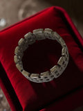 Bague vintage à motif ajouré gris rétro chic taille 56 anneau fantaisie