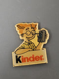Vintage retro Kinder pin, collectible badge, original second-hand accessory