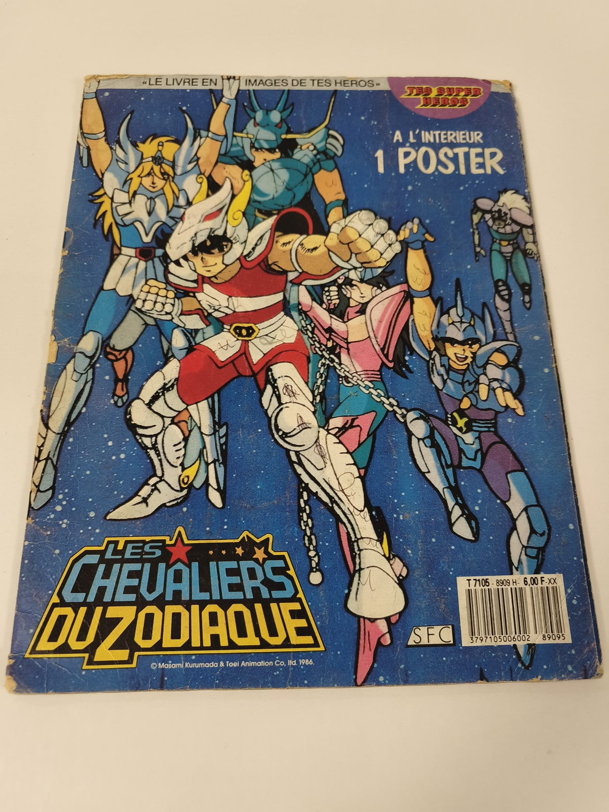 Vintage album Panini Les Chevaliers du Zodiaque incomplet années 80 couverture b