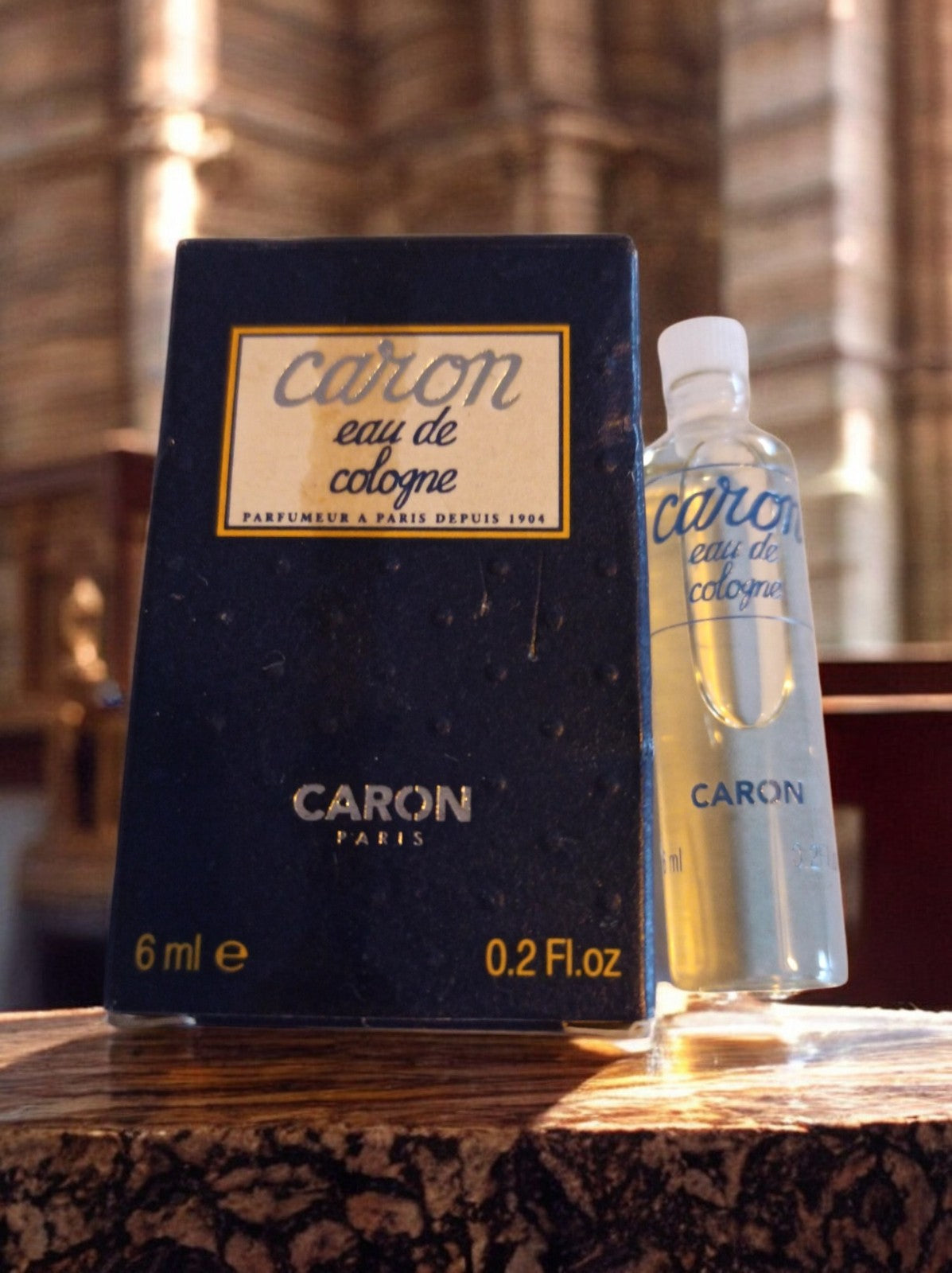 Miniature parfum Caron eau de cologne vintage 6ml boîte Paris rare