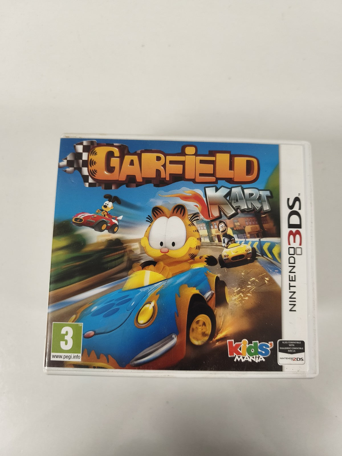 Boîtier vide Nintendo 3DS Garfield Kart boîte seule sans jeu d'origine officiel