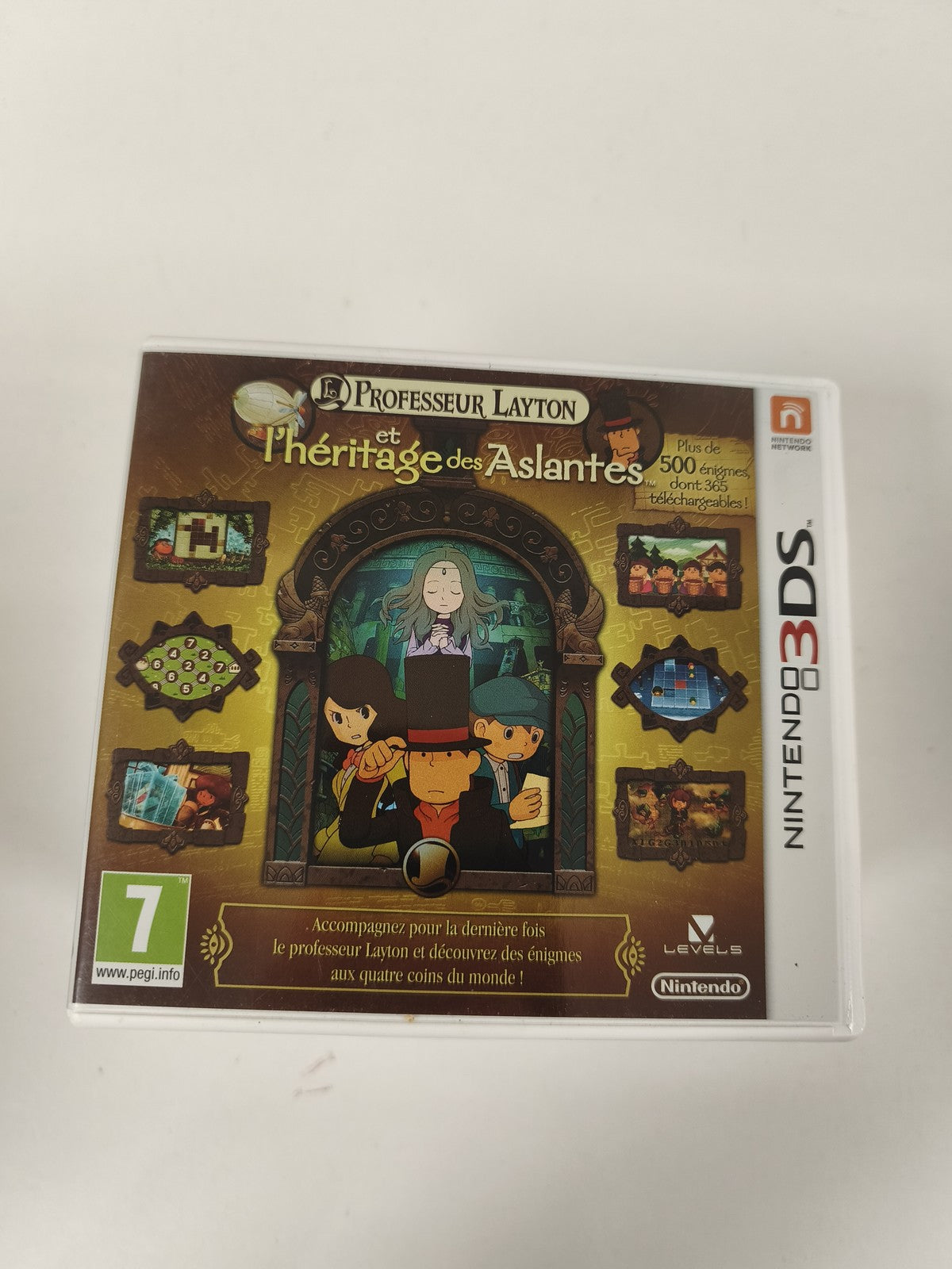 Boîte vide Nintendo 3DS Professeur Layton, étui d'origine sans cartouche jeu