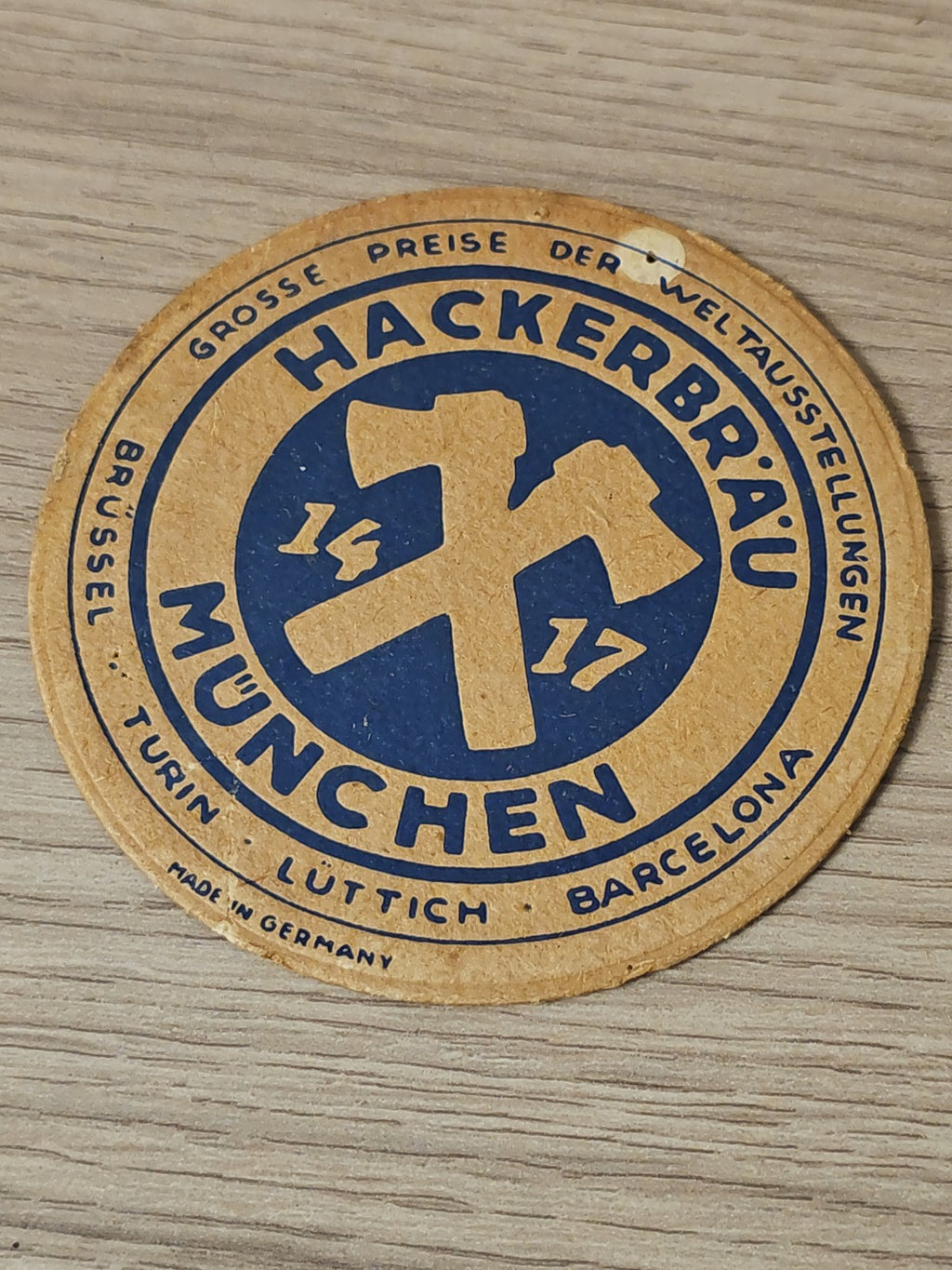 Dessous de verre bière Hackerbrau Munchen Munich authentique pub bar Allemagne