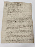 Acte manuscrit 1816 papier timbré Louis XVIII succession Colombet XIXe