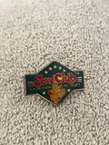 Pin's JouéClub vintage logo émaillé bleu doré, La Passion du Jouet (Ref 5)