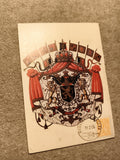 Carte postale Belgique blason royal héraldique timbre oblitéré Bruxelles philaté