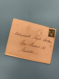 Lettre ancienne timbrée Marseille 1F République Française philatélie (Ref 3)