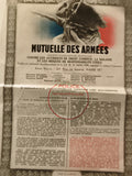Ancien document Mutuelle des Armées Police d’assurance sous-officiers 1930