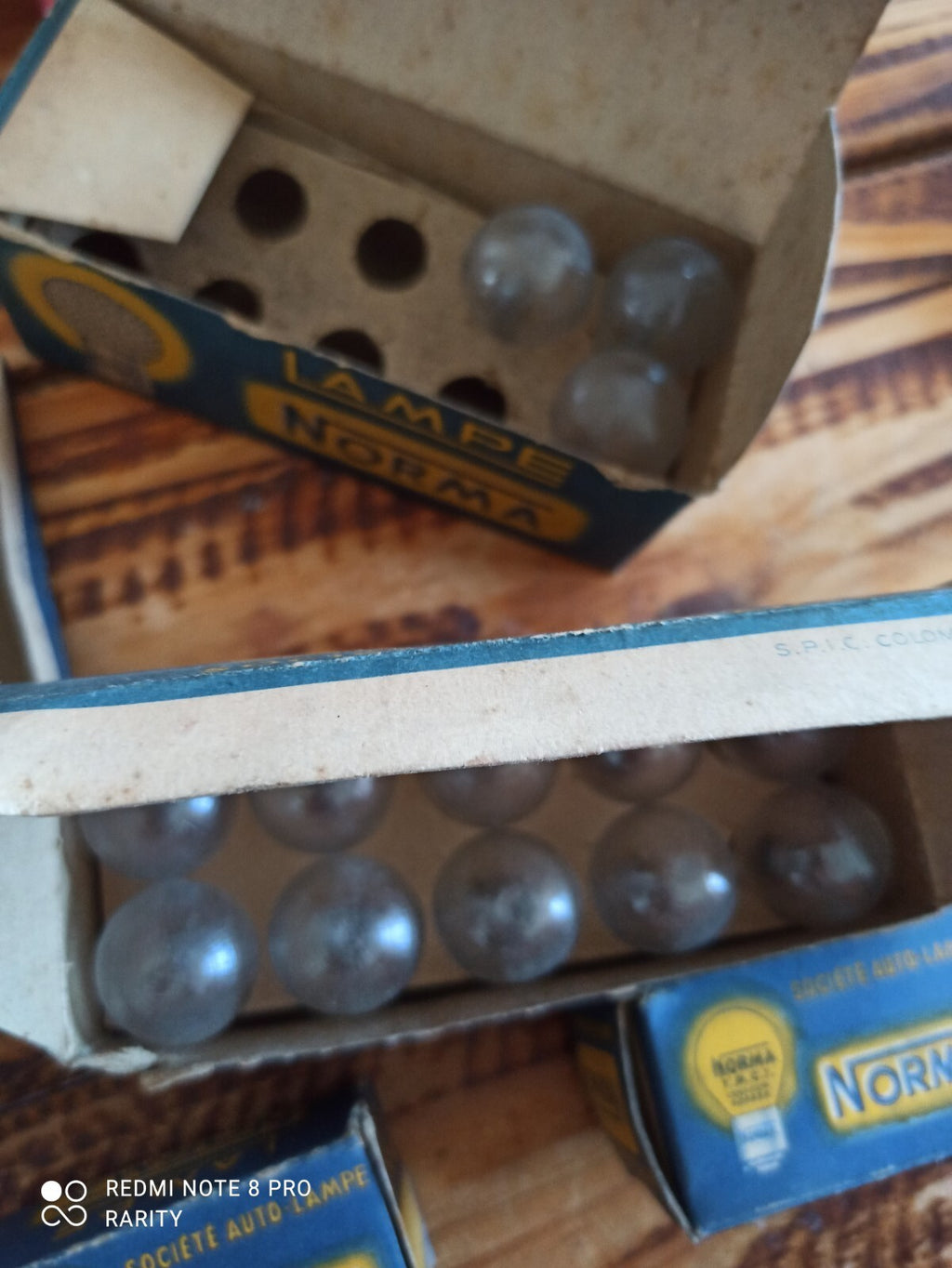 Lot boîtes ampoules phares vintage Norma années 50-60 auto Made in France