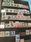 Lot anciens timbres USA oblitérés, présidents américains, collection vintage