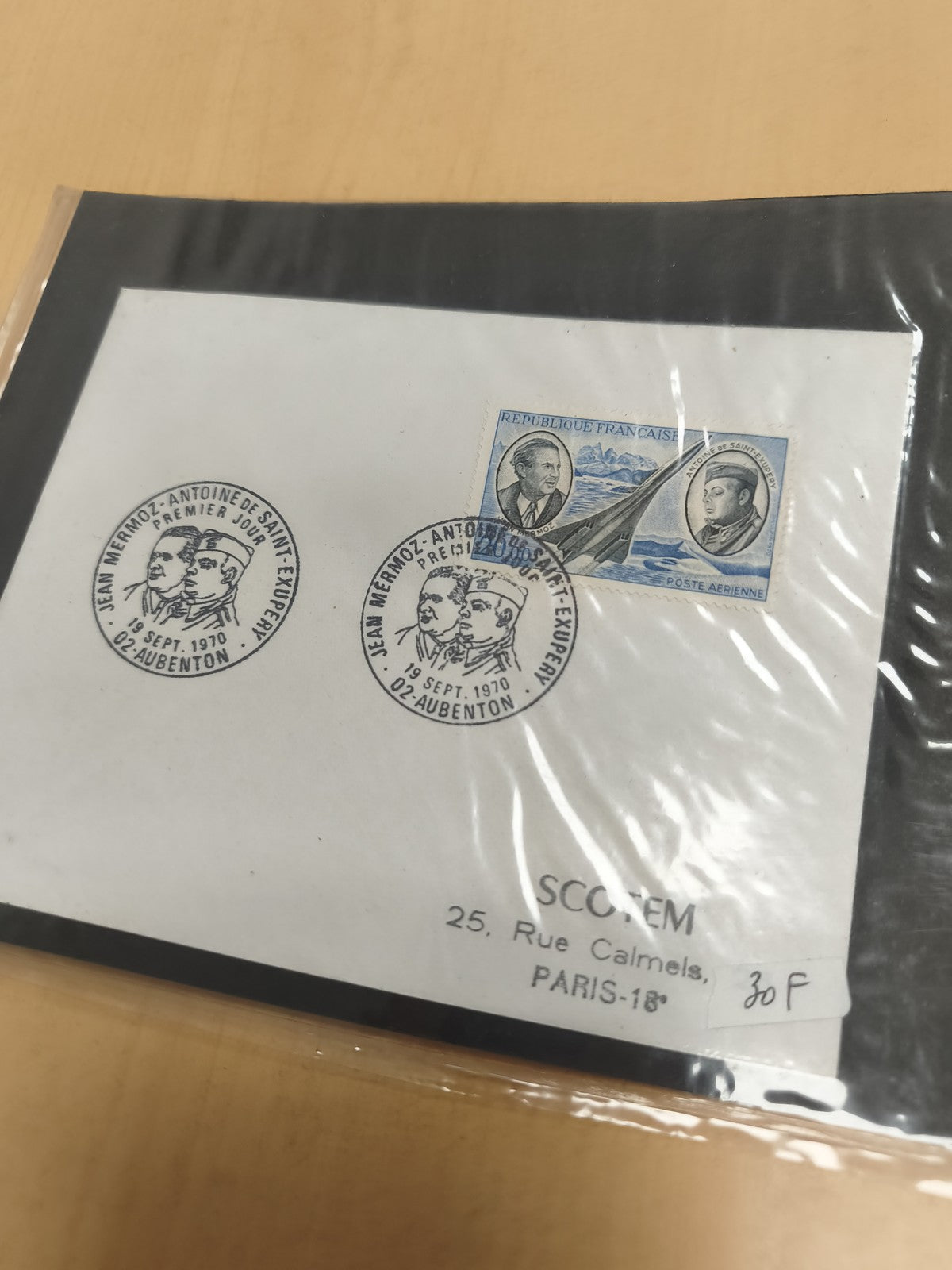 Enveloppe premier jour Jean Mermoz Saint-Exupéry 1970 France philatélie FDC