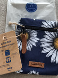 Pochette latérale Cabaia bleu motif marguerite neuve 15 cm, système MOLLE