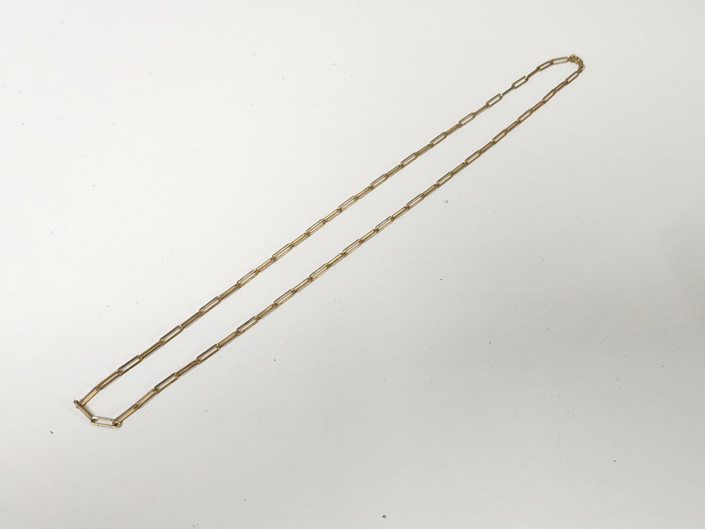 Collier vintage ancien plaqué or rétro élégant, bijou d'époque pour collectionne