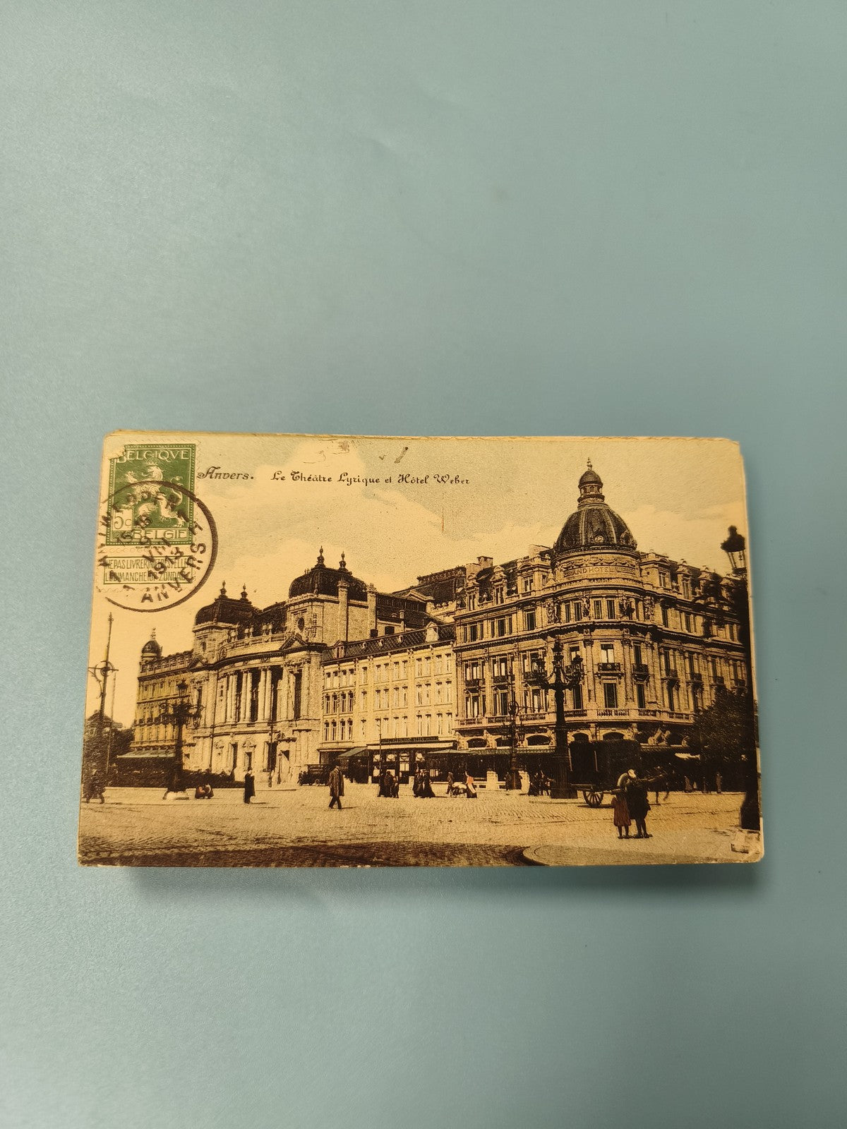 Carte postale ancienne CPA Anvers Théâtre Lyrique Hôtel Weber Belgique