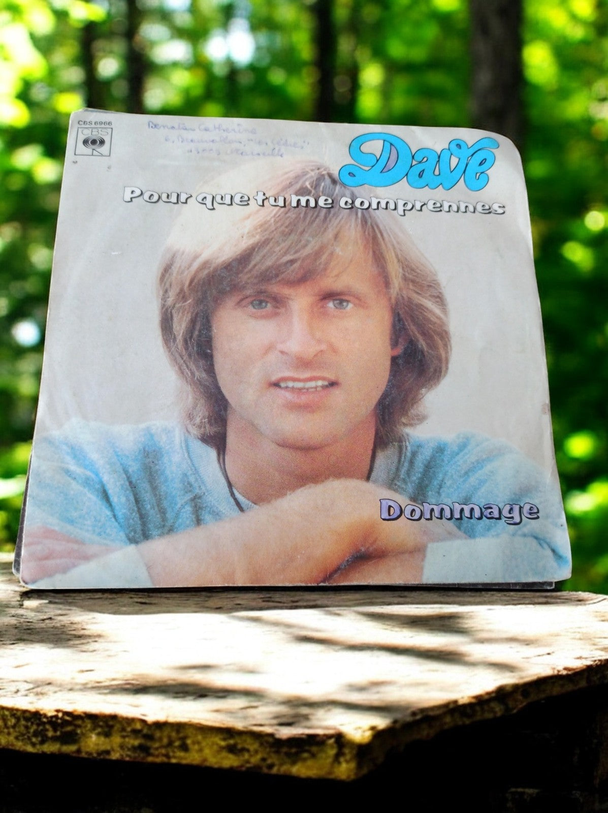 Vinyle 45 tours Dave CBS 6966 – Pour que tu me comprennes, vintage pop