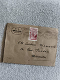 Lettre oblitérée Monaco-Ville timbre 10F rouge philatélie Marseille