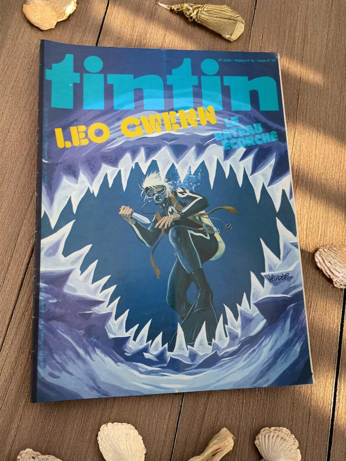 Magazine Tintin vintage Léo Gwenn Le Bateau Écorché ancien BD années 70