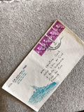 Lettre oblitérée USS Strong 1964 timbres Lincoln violet philatélie USA