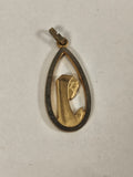 Petite médaille religieuse catholique vintage ancienne, objet de piété collectio