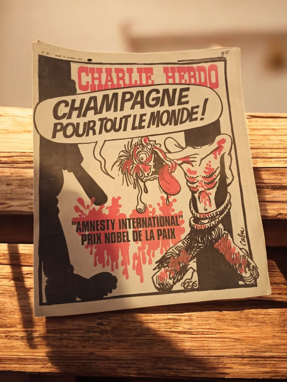 Magazine Charlie Hebdo vintage 1977 n°361 couverture Cabu satire presse années 7