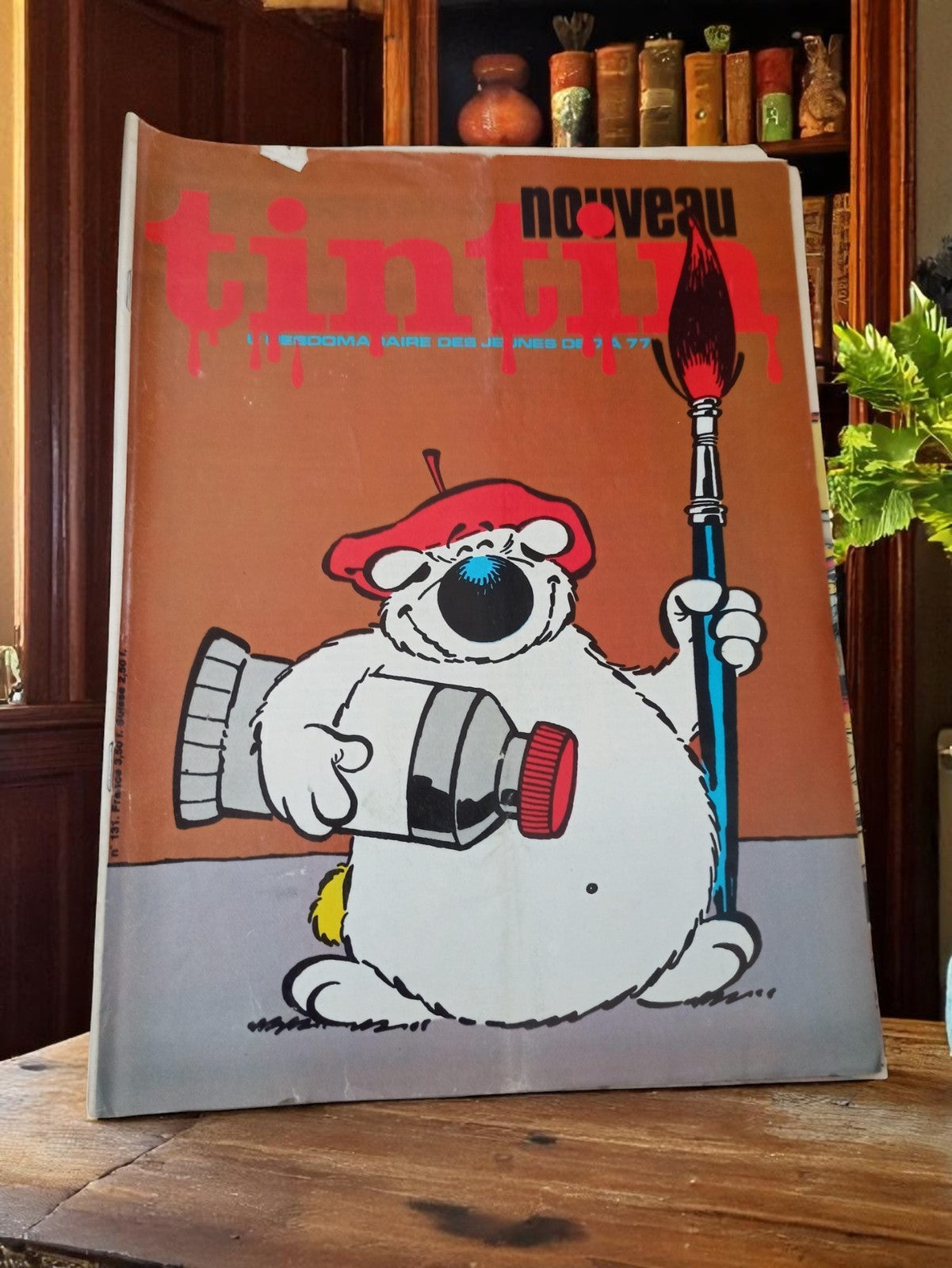 Magazine Tintin ancien couverture Placid rétro édition vintage illustrée