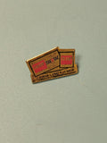 Pin's vintage Tacotac ancien, forme ticket, jeu de loterie français, collection