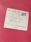 Enveloppe affranchie Maroc 1961 cachet Oujda timbre rouge manuscrite Casablanca