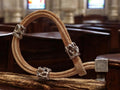 Bracelet vintage cuir véritable, style rétro, perles métal argenté brut