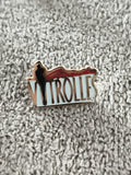 Pin's vintage Vitrolle émaillé silhouette noire rouge (Ref 9) badge rétro