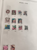 Timbres anciens USA oblitérés lot x12 fleurs fruits oiseaux 32c 33c philatélie