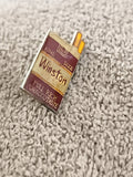 Pin's vintage Winston cigarettes pack émail, années 90, badge tabac rétro (Ref 5
