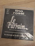 Vinyle 45T Tino Rossi Le Parrain Parle Plus Bas Le Monde et Notre Amour EMI Colu