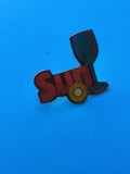 Pin's vintage Sun verre à vin design rétro publicitaire ancien