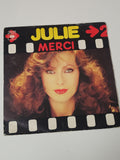 Vintage disque vinyle 45 tours Julie Merci ancien single rétro collection musiqu