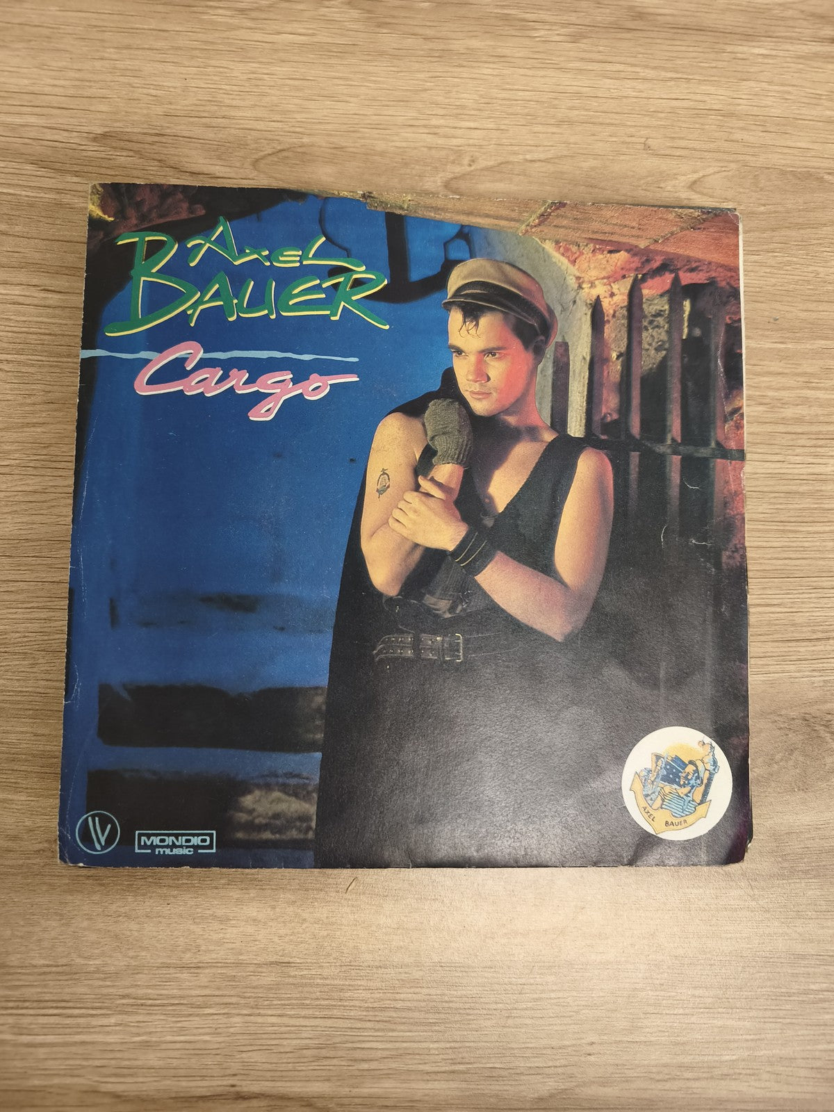 Vinyle 45 tours Axel Bauer Cargo pochette illustrée, disque d'occasion (Ref 3)