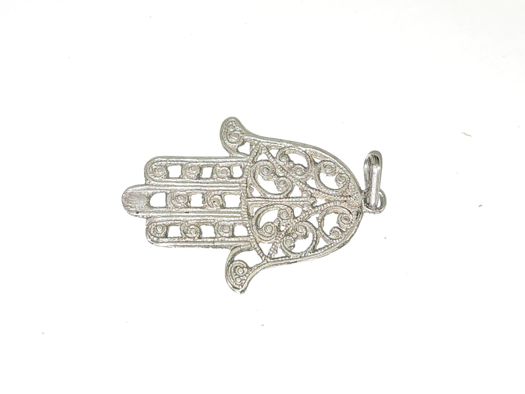 Pendentif ancien main de Fatma en argent vintage porte-bonheur bijou ethnique