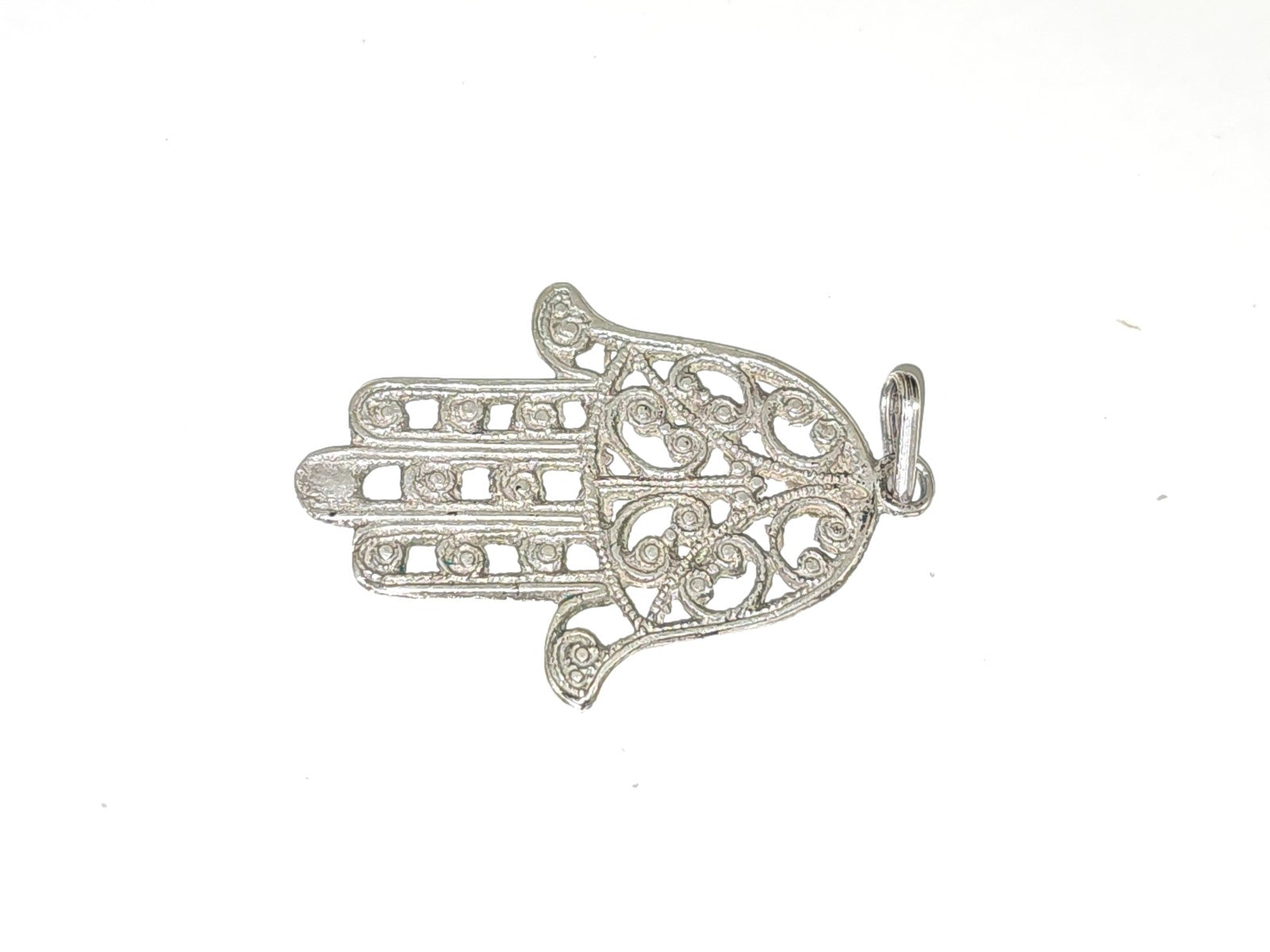 Pendentif ancien main de Fatma en argent vintage porte-bonheur bijou ethnique