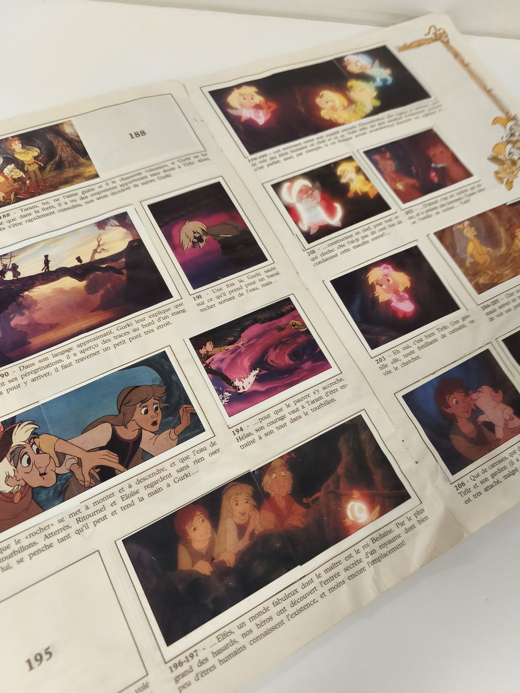Vintage album Panini Taram et le Chaudron Magique incomplet Disney 1985
