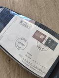 Enveloppe affranchie Oslo 1965 timbres Norvège expédiée vers l'Allemagne